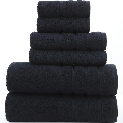 Six-piece cotton bath towel set in charcoal — Holm & Hearth